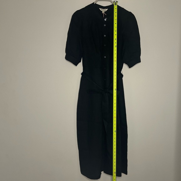 Boden US Size 12R Black Linen Midi Dress - Picture 13 of 16